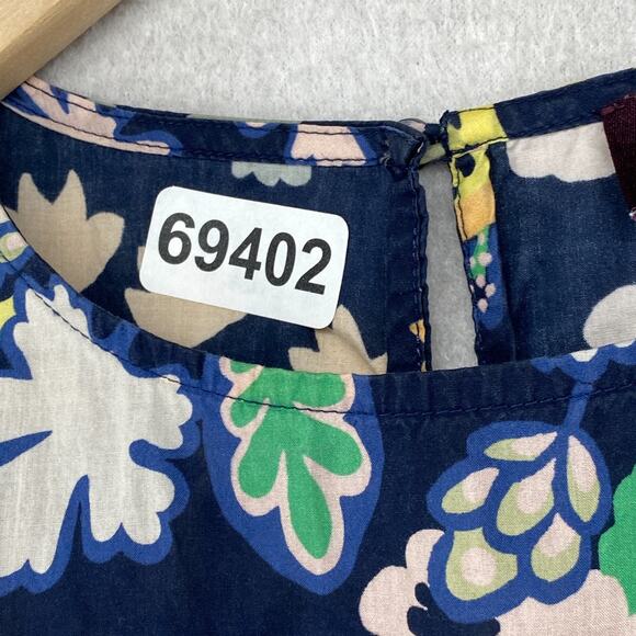 J.CREW LIBERTY PRINT Tank Top Womens 0 Sleeveless Tank Floral Paisley Shell Blue - Picture 10 of 10